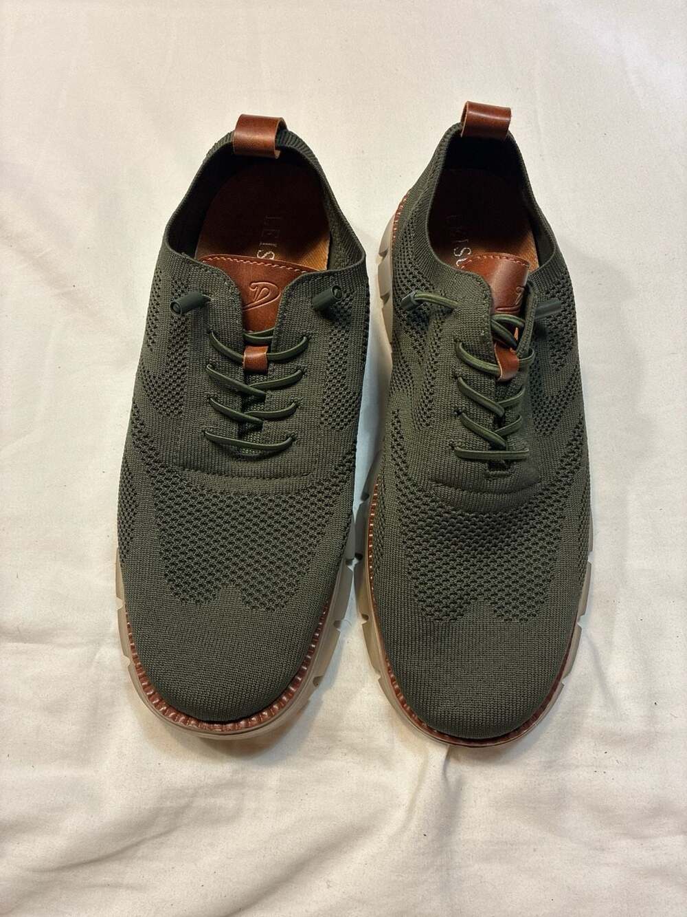 Breeze Men's Urban Mesh Slip-On Casual Oxford Sneakers - Army Green